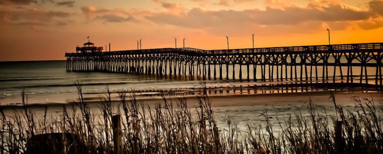 Pier at sunrise in Myrtle Beach,SC